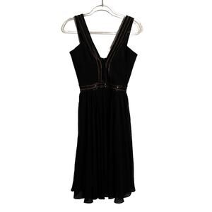 Dress The Population Sequin Fit N Flare V Neck Dress Women's Sz XS / 4 NEW